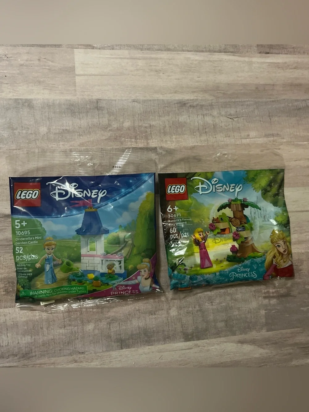 LEGO Disney Princess: Cinderella (30695) & Aurora (30671) Sets NEW